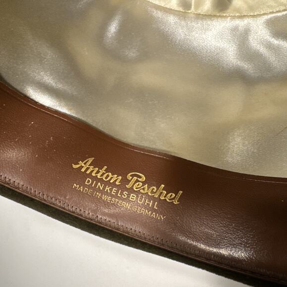 VTG Anton Peschel Dinkelsbuhl Germany Olive green Felt Fedora Hat Size unknown - Picture 7 of 11